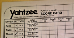 Vintage Yahtzee Score Pads 1974-1982-1990 over 350 sheets ! & 8 dice included