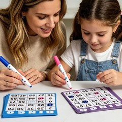 Bingo Paper Game Cards – 1 Card – 100 Books of 5 Sheets