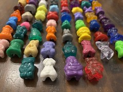Complete ORIGINAL Set of 1996 Gogos Crazy Bones with Eggy Speedy & Jaws