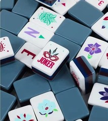 SLATE GRAY 4-Layer Acrylic Mahjong Tiles Full American Set 160 Tiles US SELLER!