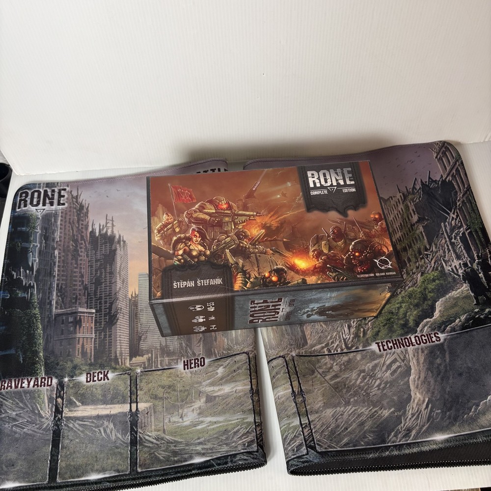 RONE Complete Edition Post-Apocalyptic Sci-Fi Strategy Card Game 2 Playmats
