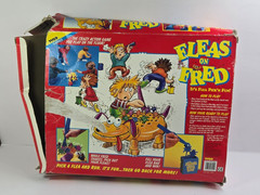 Vintage 1993 Fleas On Fred Tyco Game Tested Missing Pieces Damaged Box Heavy Use