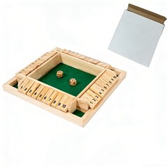 Shut The Box Dice Game Wooden 4 Sided Classic Family Math Game US STOCK