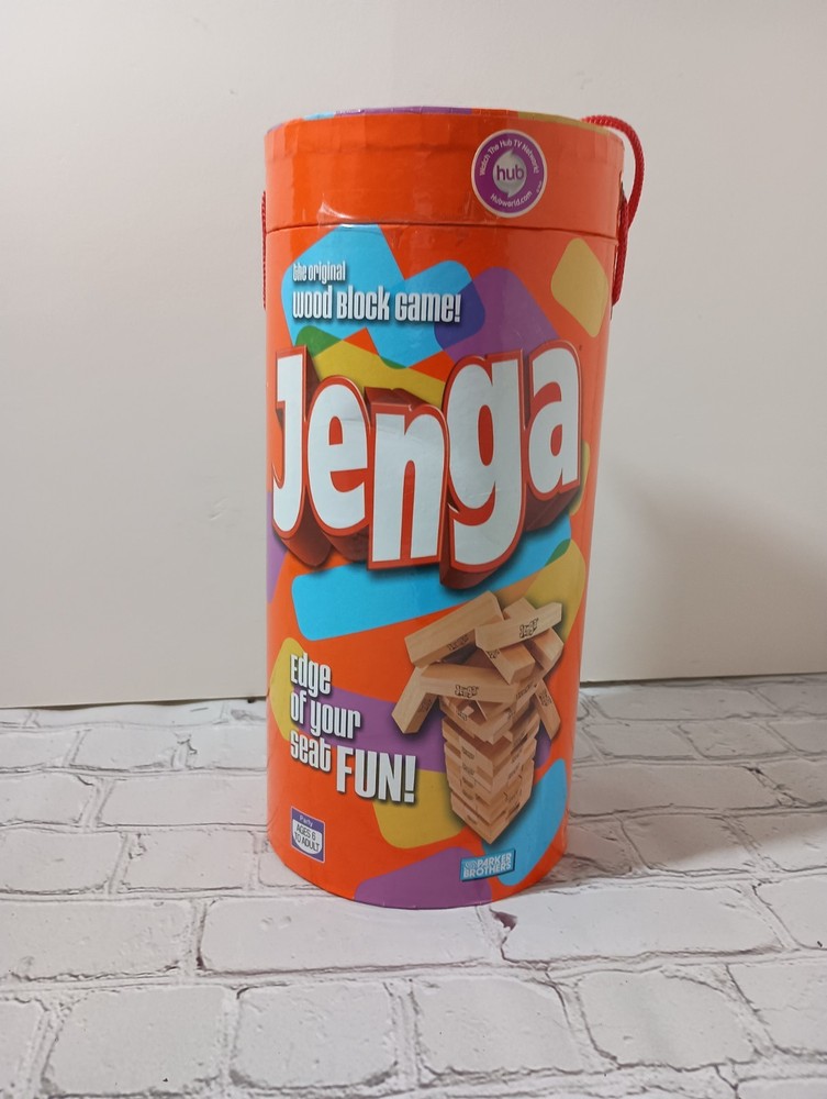 Hasbro Gaming Jenga Wooden Blocks Stacking Tumbling Tower Game | Party Games for