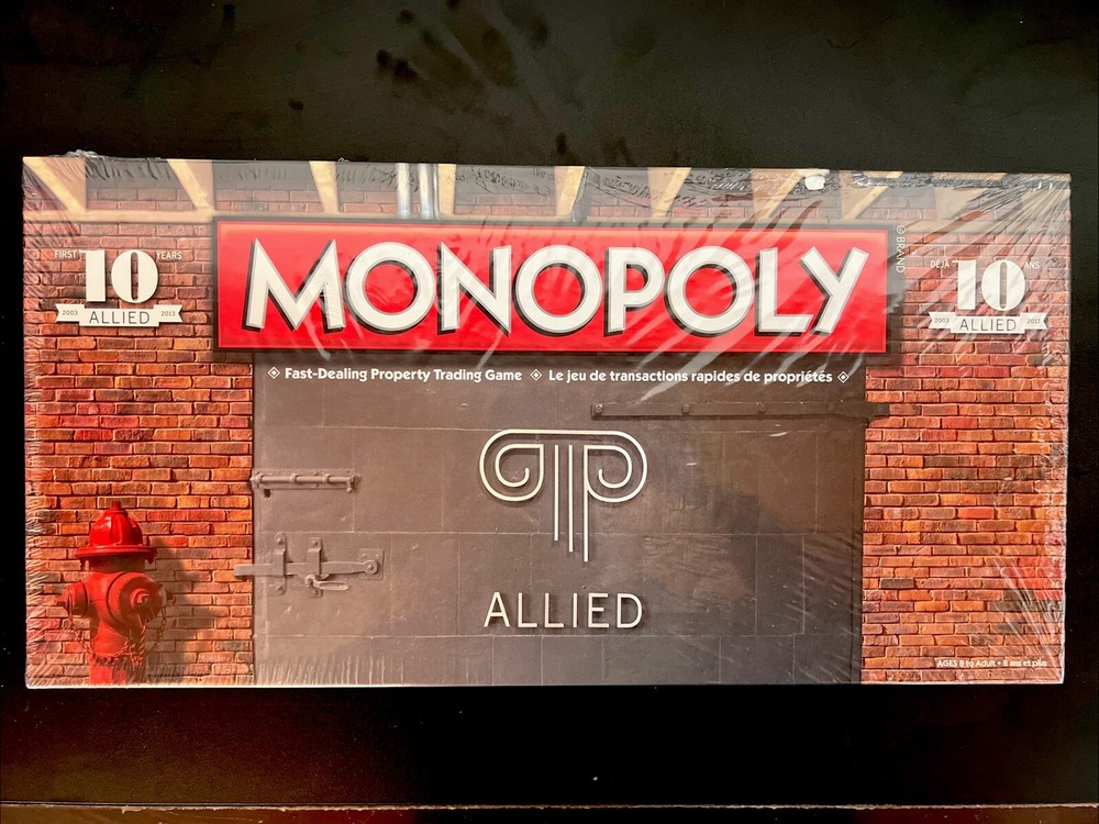 MONOPOLY ALLIED PROPERTIES REIT FIRST 10 YEARS COMPLETE SET 2013 HASBRO USAOPOLY