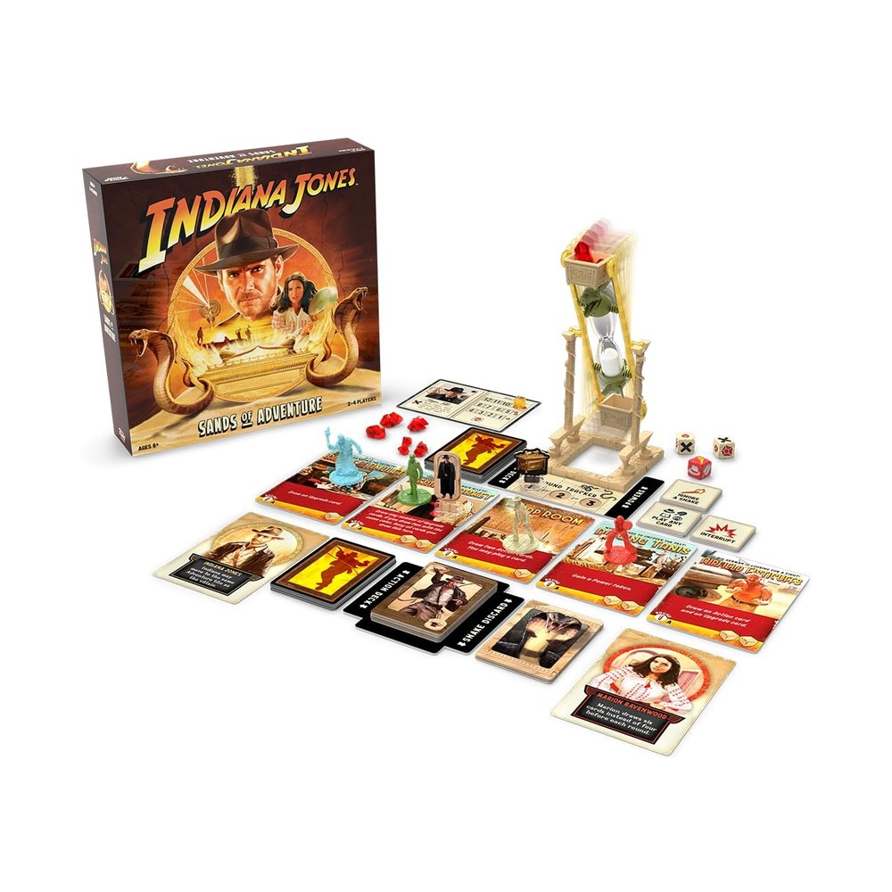 Indiana Jones Sand Timer Board Game Cooperative Adventure For Ages 8 And Up