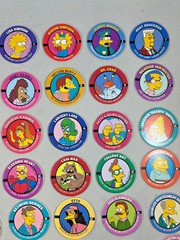 The Simpsons POGS 1994 SkyCaps Bongo Complete 50 Character Set NEAR MINT