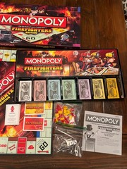 MONOPOLY Firefighters Edition 2009 Complete Board Game usaopoly Hasbro