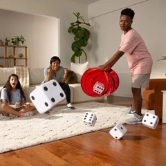 Huge Yahtzee Giant Dice Game Set, Outdoor/Indoor, Lawn Yard, Family Party Fun