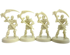 HeroQuest: 4x SKELETON Minis & Cards NEW!!