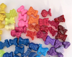 Vintage Gogo’s Crazy Bones, Lot of 74 Mini Figures – Mixed Shapes & Color