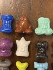 Complete ORIGINAL Set of 1996 Gogos Crazy Bones with Eggy Speedy & Jaws