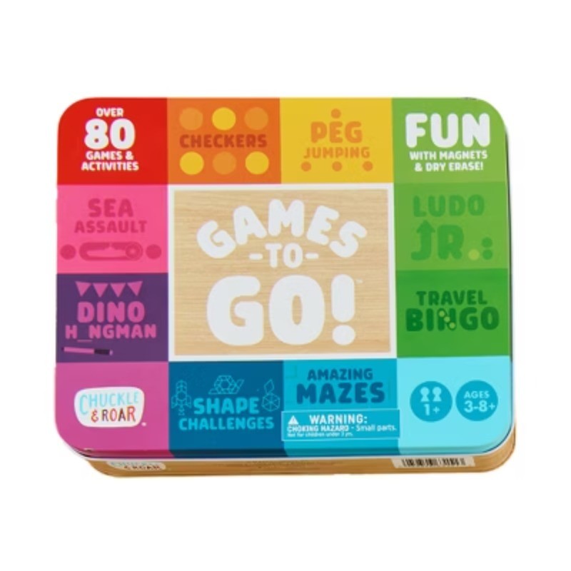 Games On the Go Tin Travel Game Set for Kids Ages 3-6+