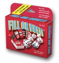 Fill Or Bust Dice Card Game Bowman Games 2222 Family Party Fast Press Your Luck