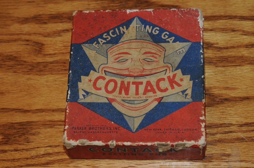 1939 Vintage Antique Parker Brothers Contack Game Exiting Fun Traditional Game*