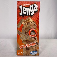 Classic Jenga Game Hasbro Gaming Genuine Hardwood Stacking Tower Fun Ages 6+ NEW