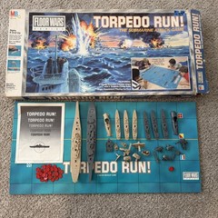 Vintage 1986 Torpedo Run! by Milton Bradley Floor Wars Board Game Near Complete