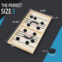 Fast Sling Puck Game – Thrilling Wooden Air Hockey for Family Game Night
