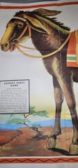 Vintage 1940s Donkey Party Pin The Tail Whitman Pub Complete