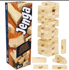 Official Hasbro Jenga Game Wood Block Stacking Tower with Digital Die Ages 6+