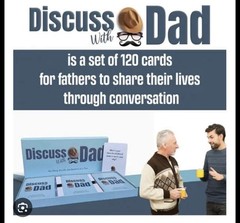 Discuss With Dad 120 Conversation Cards Father Son Bonding Family Gift Set