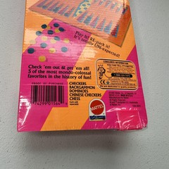 1990s Mattel Neon Backgammon California Classics To-Go Game – New Sealed-vintage