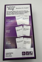Lets Get Deep Card Game Questions For Couples Adult Party Game Date Night