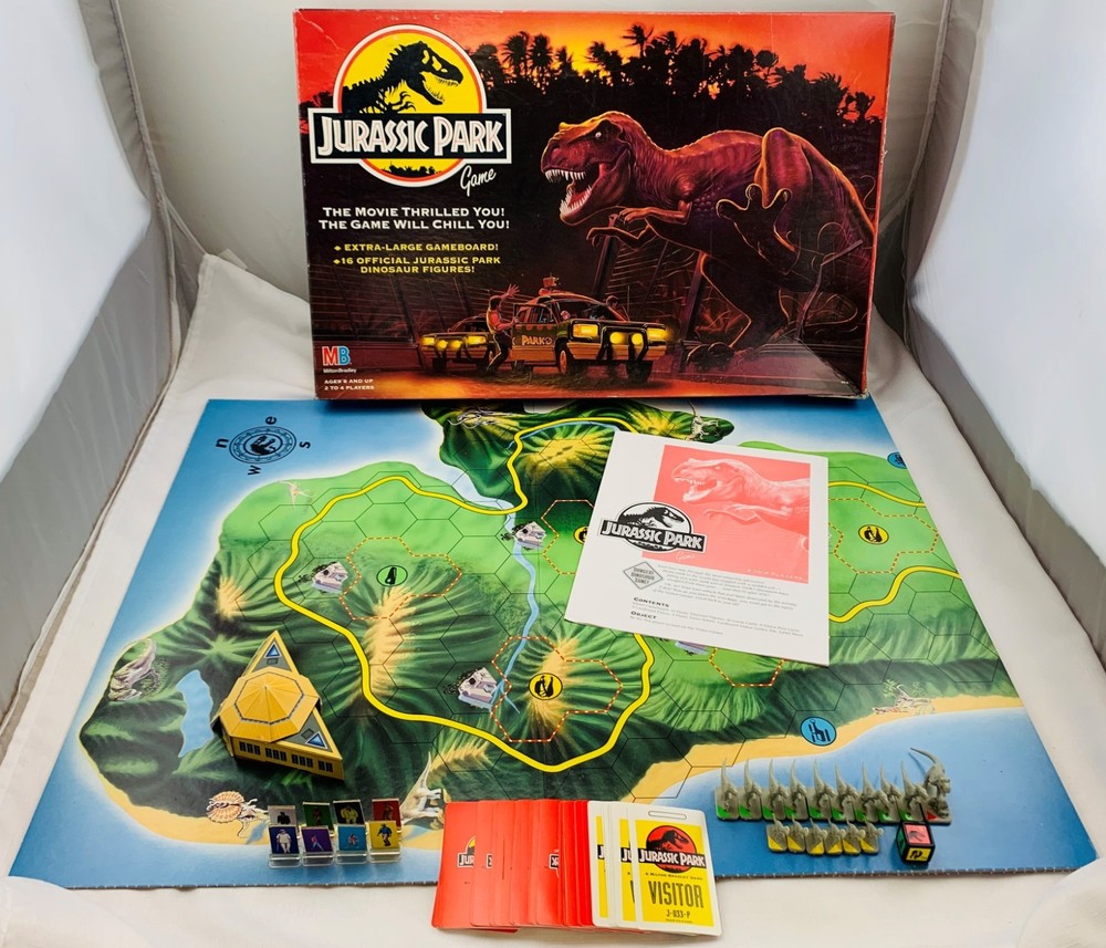 1993 Jurassic Park Board Game by Milton Bradley Complete in Great Cond FREE SHIP