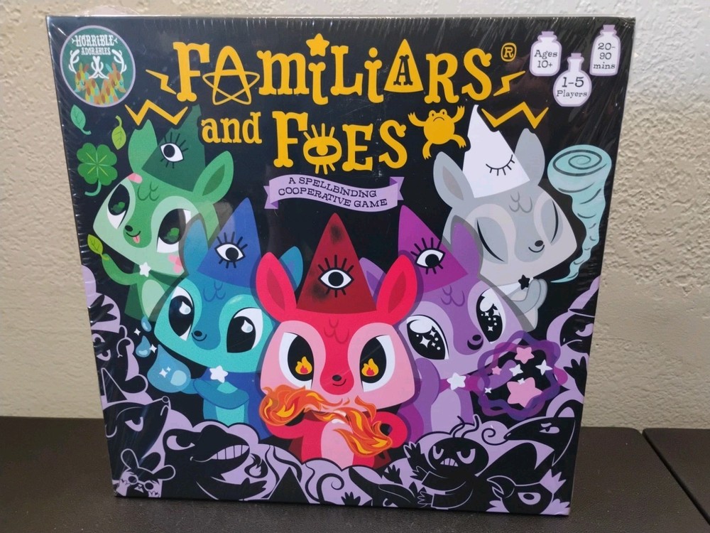 Familiars and Foes Cooperative Board Game By Horrible Adorables New Sealed