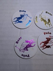 1993 Pog Pogs Lot Of 4 Polo Bear