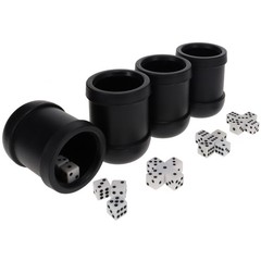 WE Games 4 Plastic Dice Cups, 20 Dice, Instructions for Liar’s Dice and 10 Games