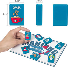 American Mahjong Tile Set with Carrying Bag and Accessories, 160 Acrylic Engrave