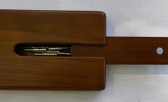 Handmade Wooden Cribbage Board. Brazilian Walnut. Brass And Aluminum Pegs. USA