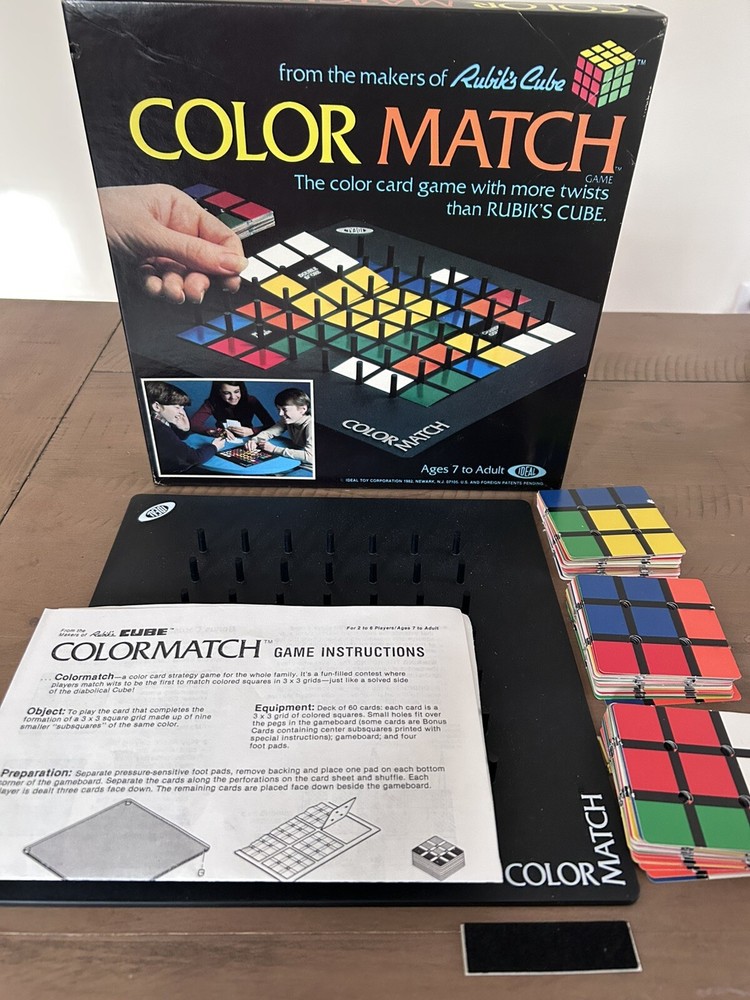 Vintage Color Match (from Rubik’s Cube makers) Board Game – 1982 COMPLETE