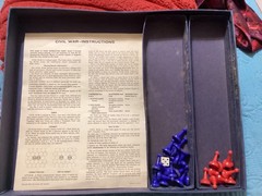 CIVIL WAR, VINTAGE 1961 AVALON HILL GAME, AS IS/ FREE POSTAGE!!!!