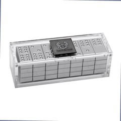 Premium Aluminum Double Six Dominoes Set – Silver