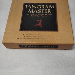 Tangram Master Ultimate Wooden Puzzle Challenge Sterling, 4 sets wood tabs &tray