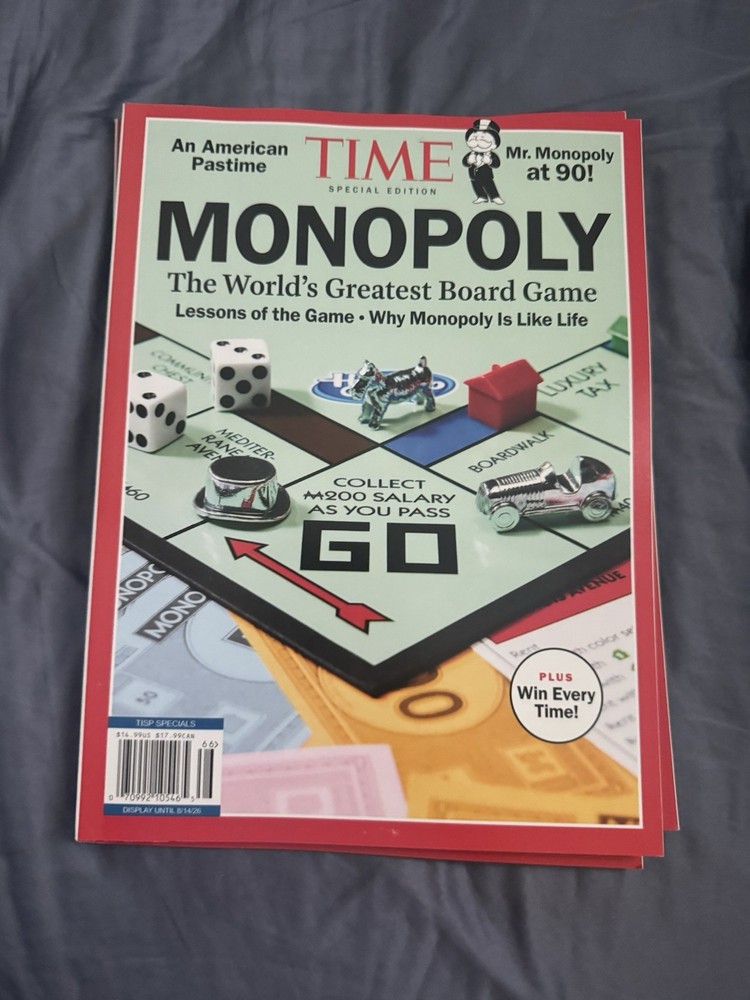 Monopoly Special Edition Time Magazine The World’s Greatest Board Game At 90 Mr.