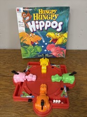 Hungry Hungry Hippos Game COMPLETE Milton Bradley 2005 90s Kids (9 Balls)