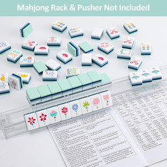 160 Acrylic 4 Layer Engraved American Mahjong Tiles Set with Carrying Bag and Ac