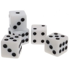 WE Games 4 Plastic Dice Cups, 20 Dice, Instructions for Liar’s Dice and 10 Games