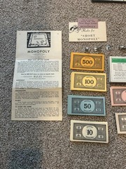 1946 Parker Brothers Monopoly Game and Board – See Description