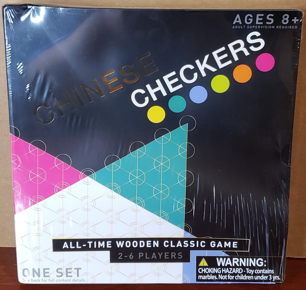 CHINESE CHECKERS GAME. BRAND NEW/SEALED. AGES 8 and above. 2 To 6 Players.
