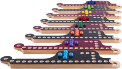 Interlocking Wood Jokers Board Game,2-8 Player Marbles and Jokers Game for Adult