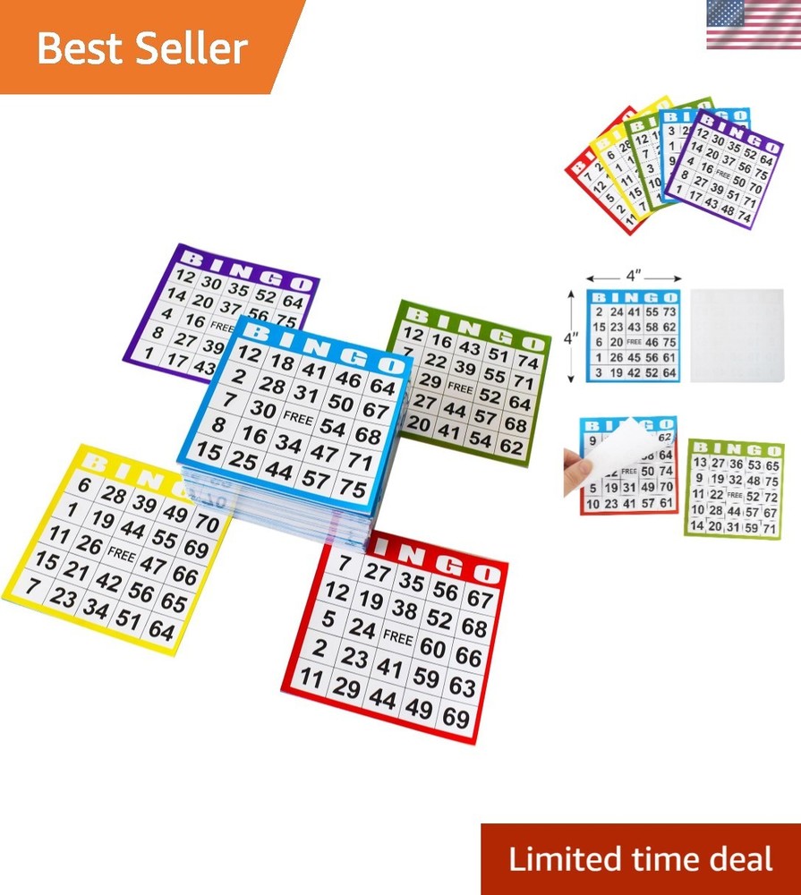 Bingo Paper Game Cards – 1 Card – 100 Books of 5 Sheets