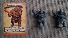 Heroquest Against The Ogre Horde Ogre Mercenart 28mm Minis & Card