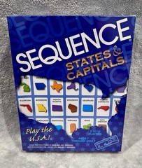 Sequence States & Capitals Board Game Jax Educational Geography Sealed Cards