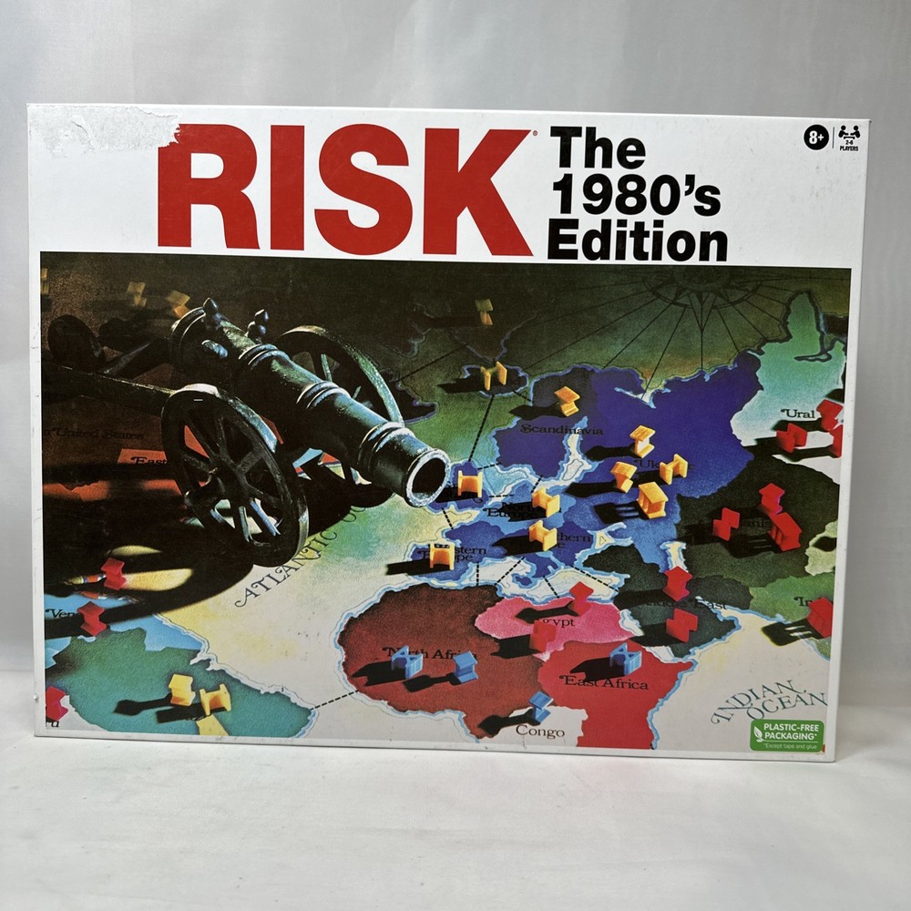 New Risk The 1980’s Edition Classic Board Game World Domination Game NIB