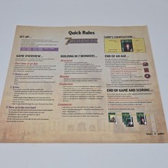 7 Wonders Board Game Repos Production 2010 Complete + Sleeves & Travel Band