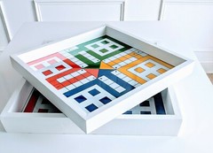 Large Ludo Board Game19x19 inches with GLASS TOP. $190 Free Shipping (USA)